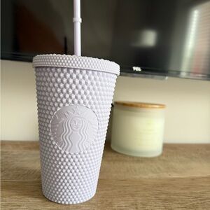 Starbucks Lavender Textured Tumbler with Straw
